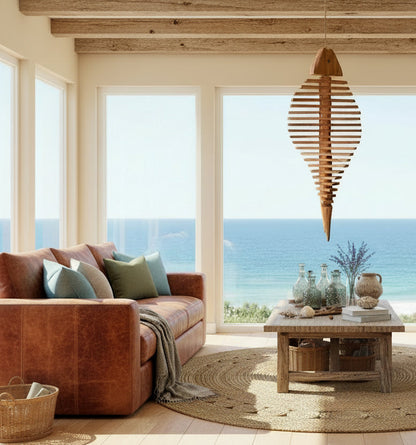 Hanging Wooden Fish Decor