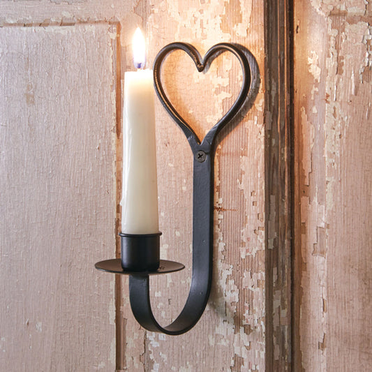 Heart Taper Candle Sconce