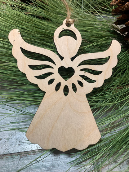 Wood Angel Ornament