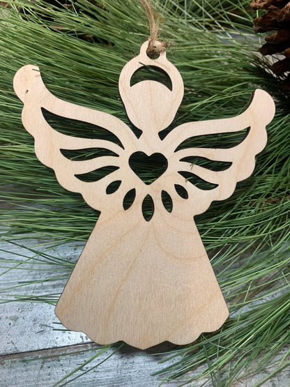 Wood Angel Ornament