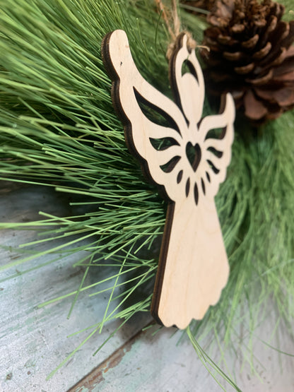 Wood Angel Ornament