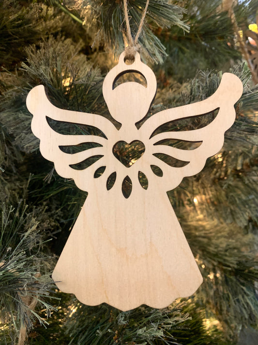 Wood Angel Ornament