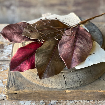 Magnolia Red and Bronze Stem - 18"