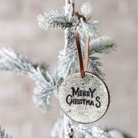 Aluminum "Merry Christmas" Ornament 3"