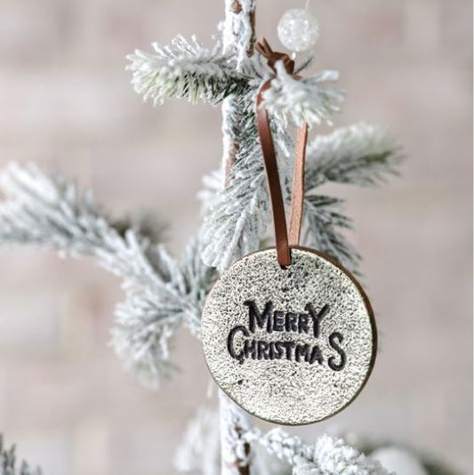 Aluminum "Merry Christmas" Ornament 3"