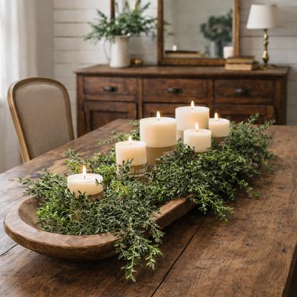 Vintage Style Dough Bowl - Large
