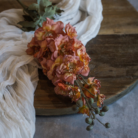 Orange and Pink floral stem