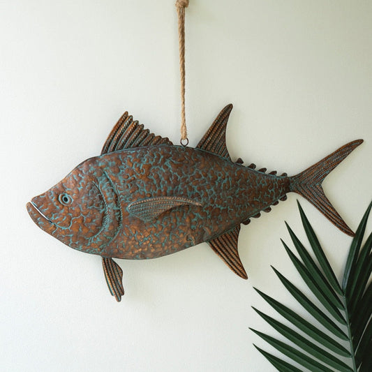 Patina Copper Finish Hanging Tuna