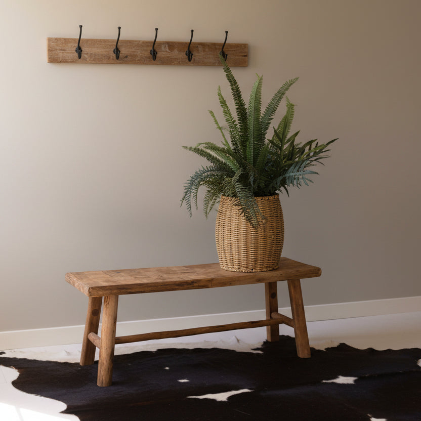 Recycled Fir Wood Bench with Parque Top