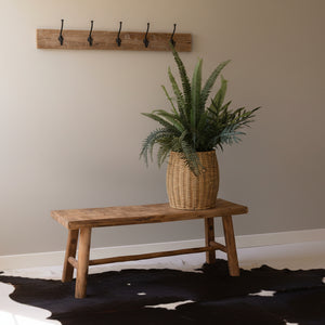 Recycled Fir Wood Bench with Parque Top