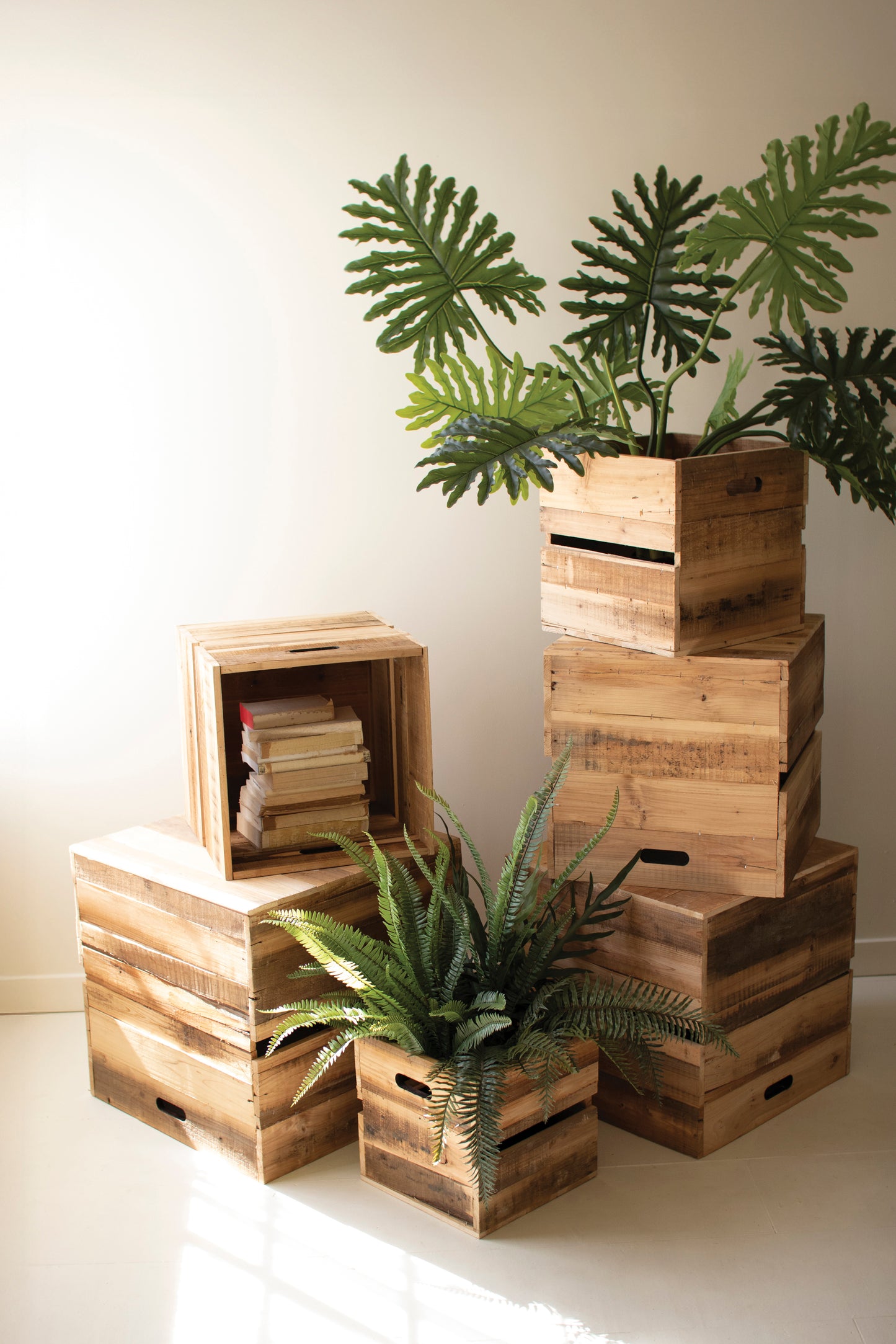 Recycled Pine Display Cubes - Set of 6