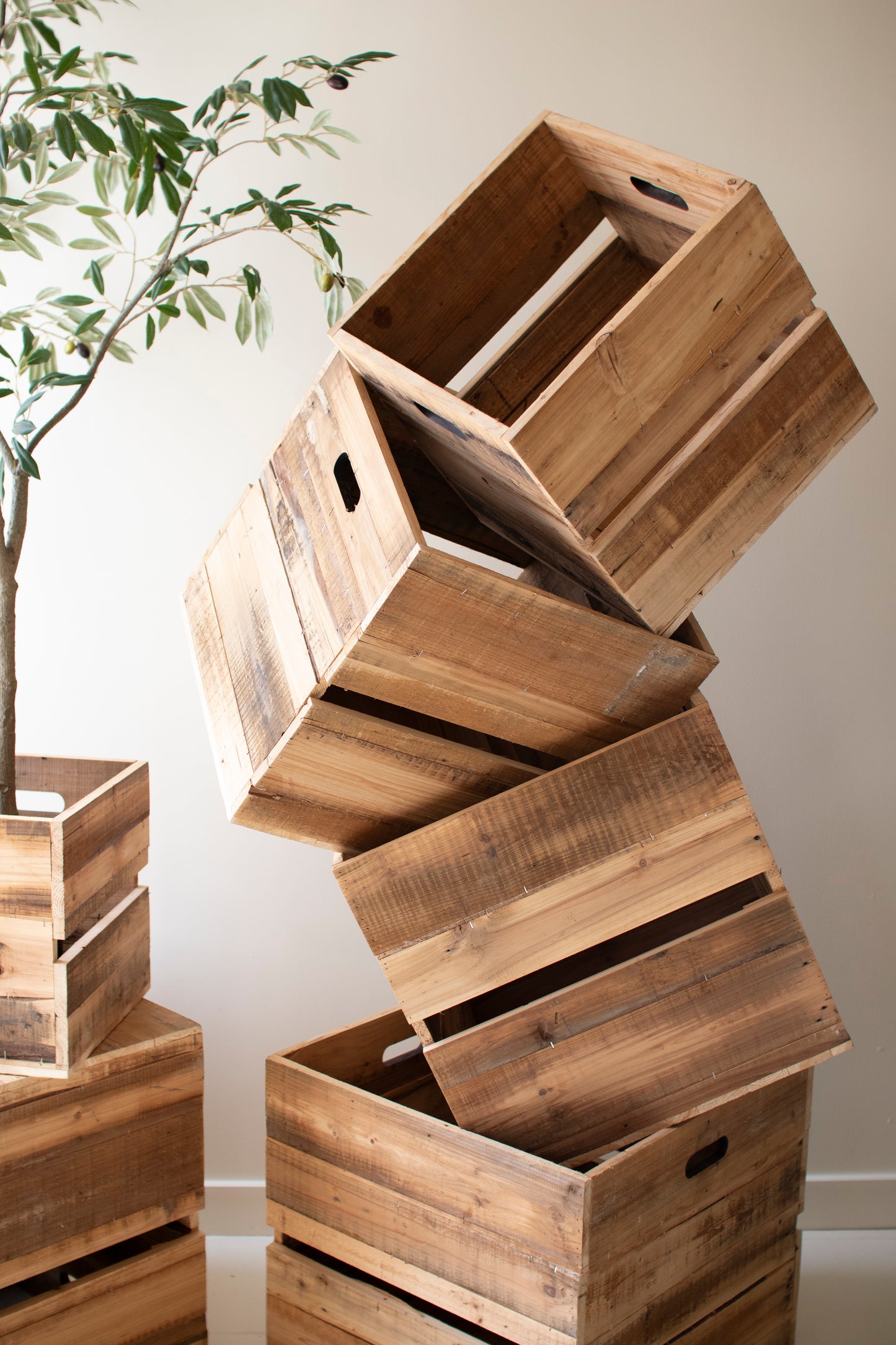 Recycled Pine Display Cubes - Set of 6