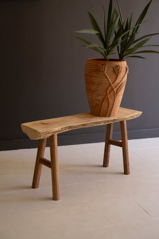 Rustic Willow Wood and Silk Tree Bench