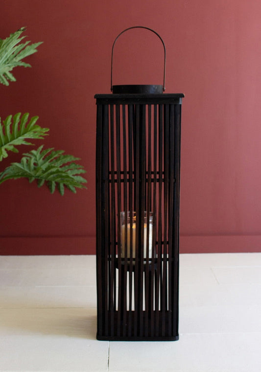 Tall Rectangle Bamboo Lantern - Large