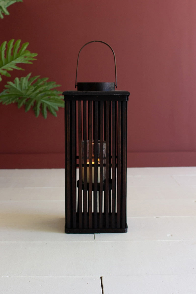 Tall Rectangle Bamboo Lantern - Small