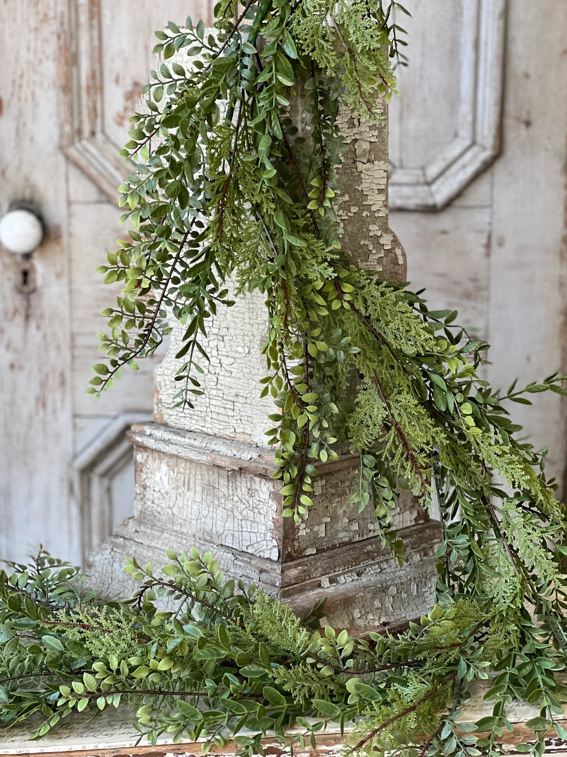 Life like faux greenery garland - all season greenery