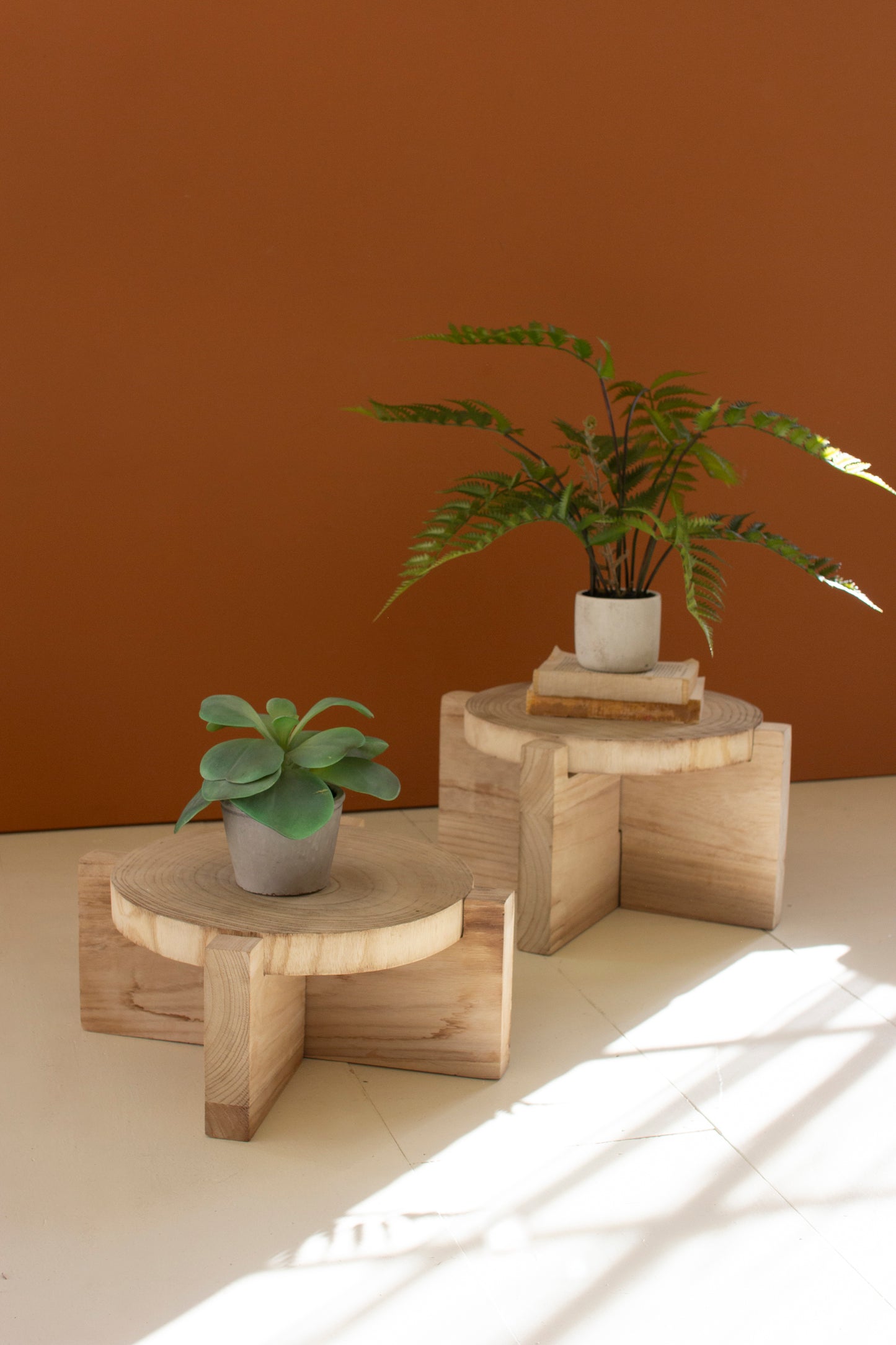 Wooden Display Risers - Set of 2