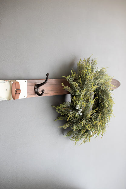 Wooden Ski Wall Coat Rack