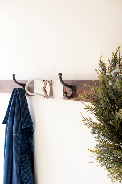 Wooden Ski Wall Coat Rack
