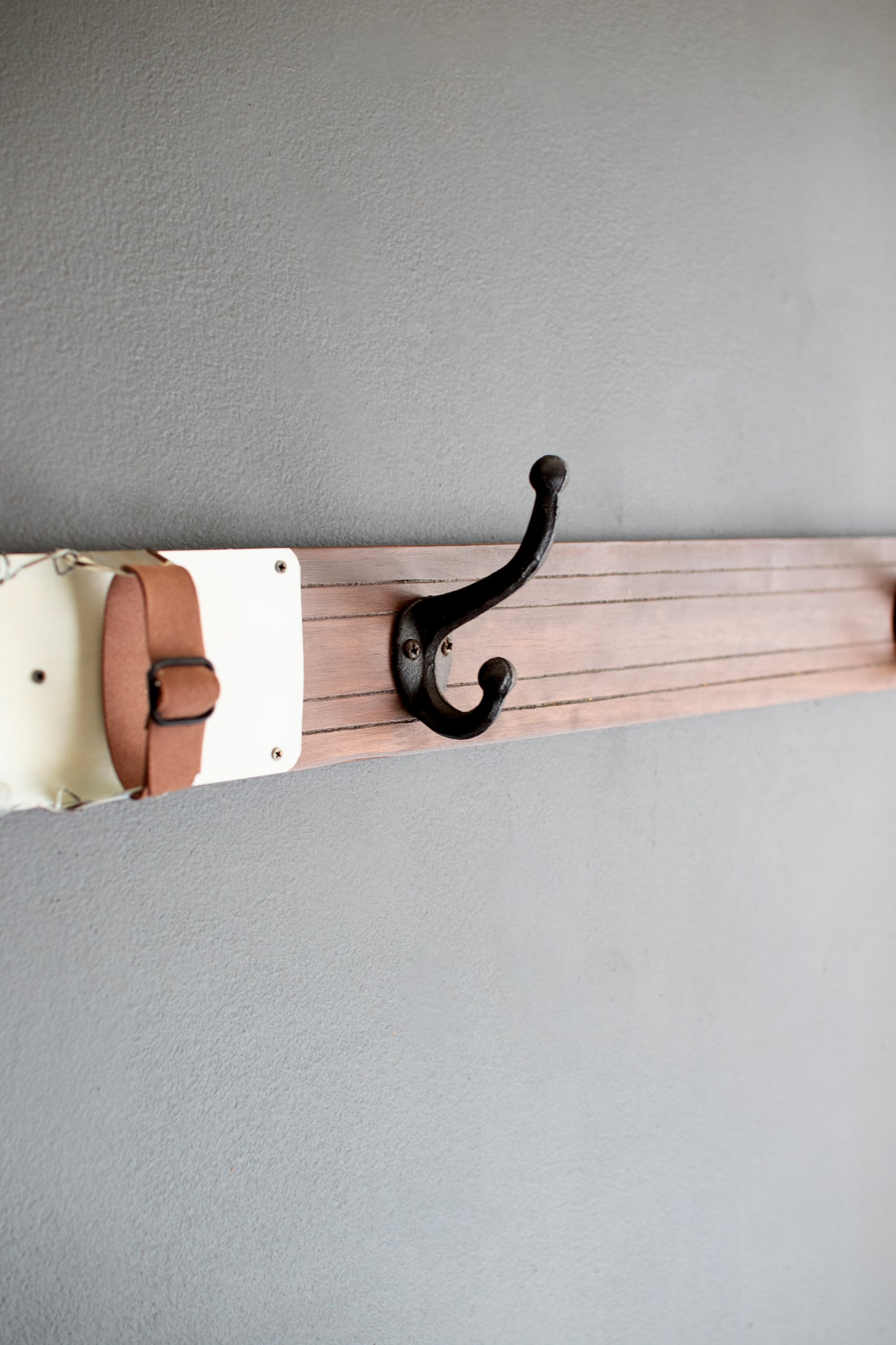 Wooden Ski Wall Coat Rack
