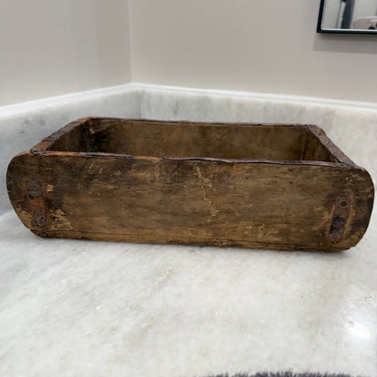 Antique Brick Mold – Plain Rustic Wooden Box