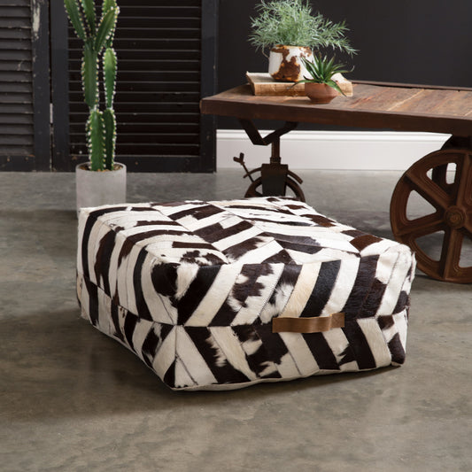 Geniune Cowhide Pouf