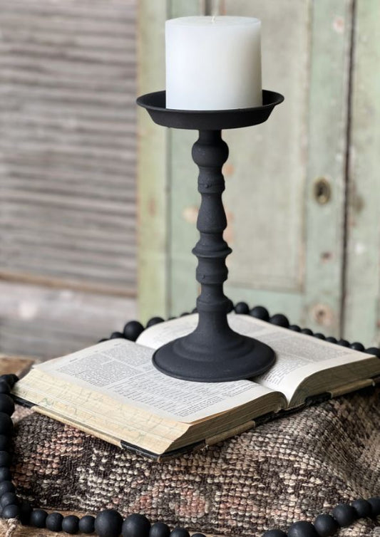 Black Matte Candle Holder