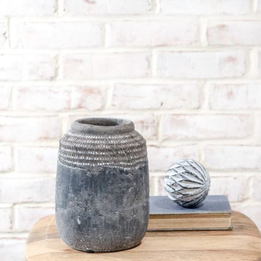 Black Boho Vase 7.5"