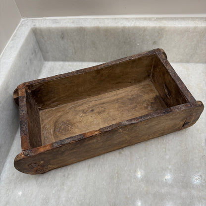 Antique Brick Mold – Plain Rustic Wooden Box