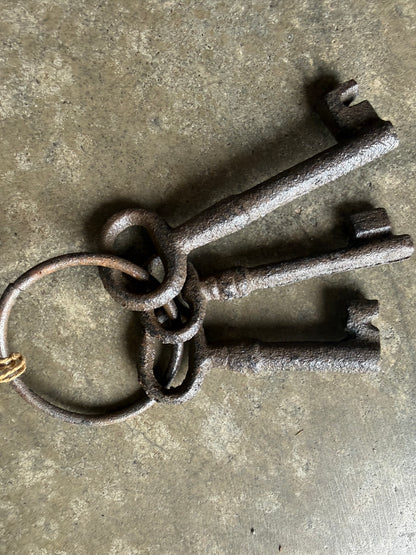 brown metal keys - modern rustic home decor