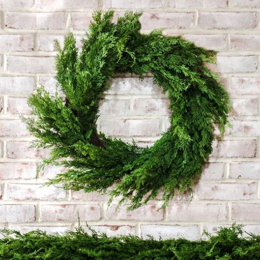 Cedar Green Wreath 24"