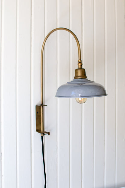 Grey Enamel Shade Wall Sconce
