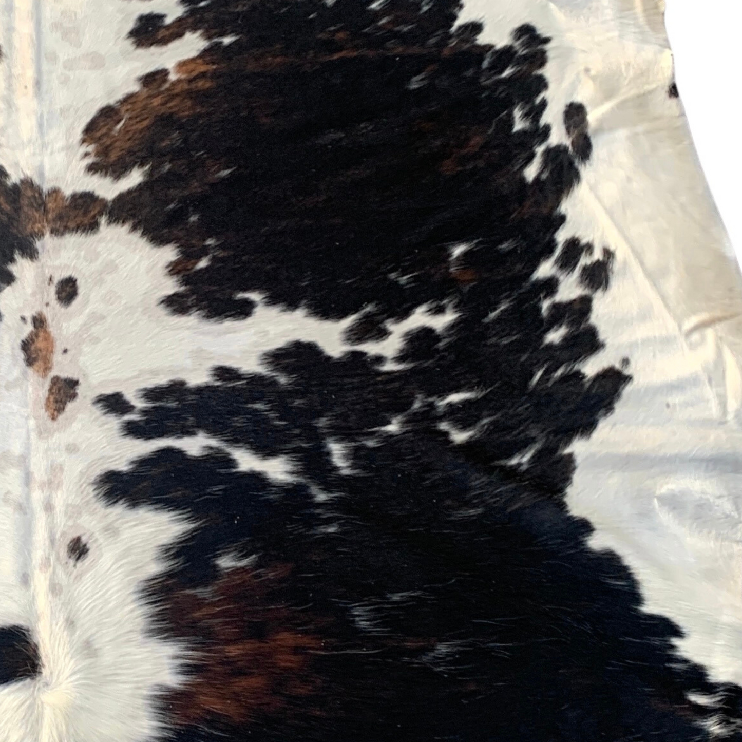 Black and Brown Tone Tricolor Cowhide