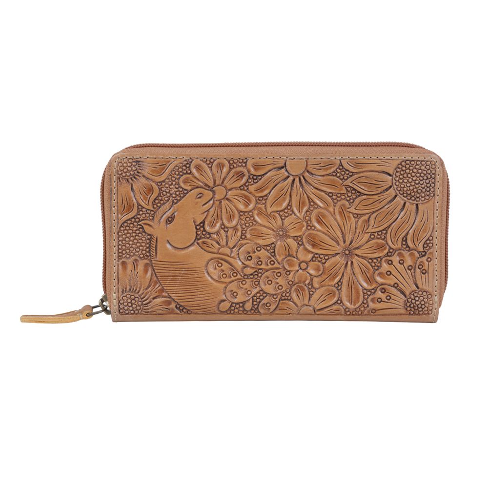 Leal Embossed Leather Wallet