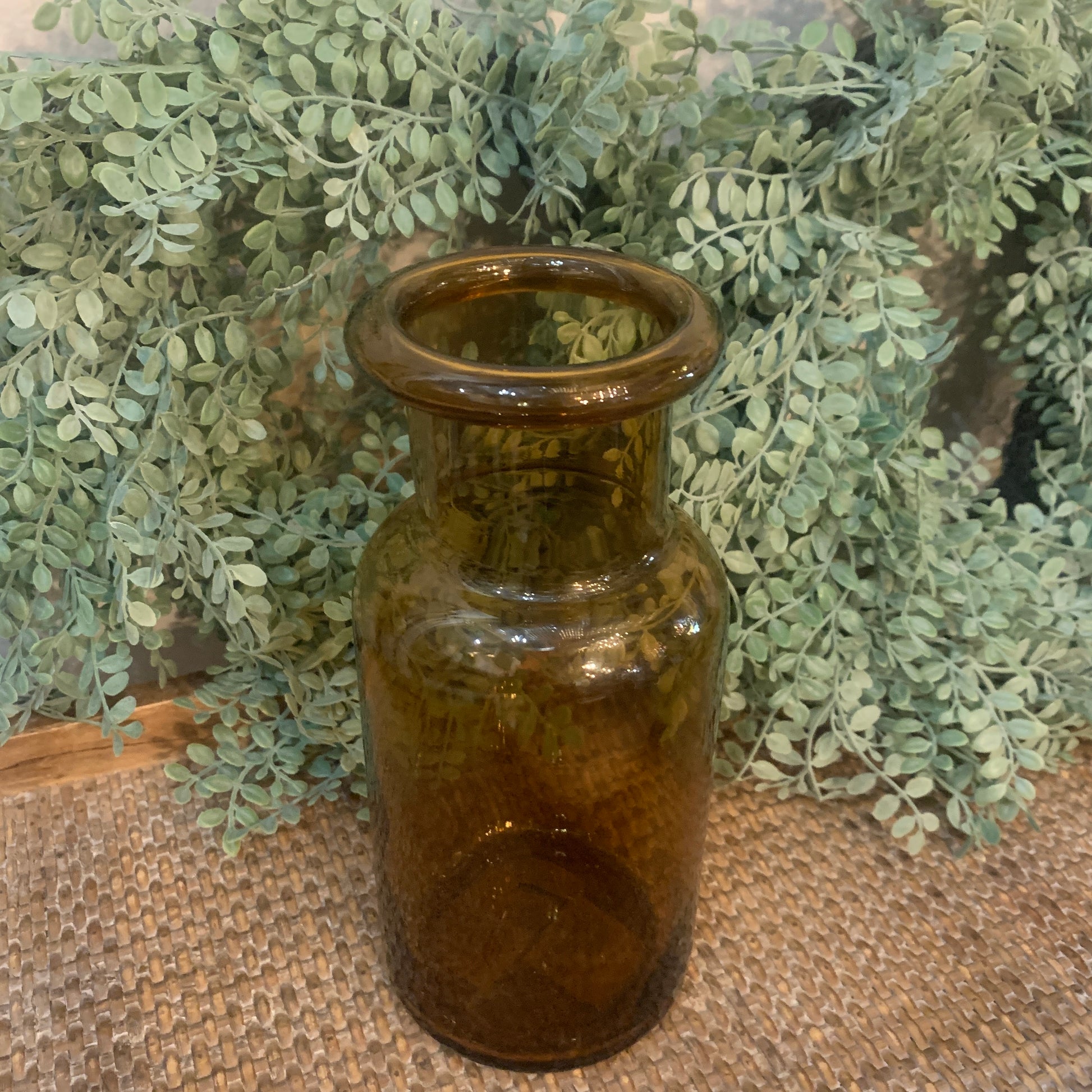 farmhouse vase - amber vase