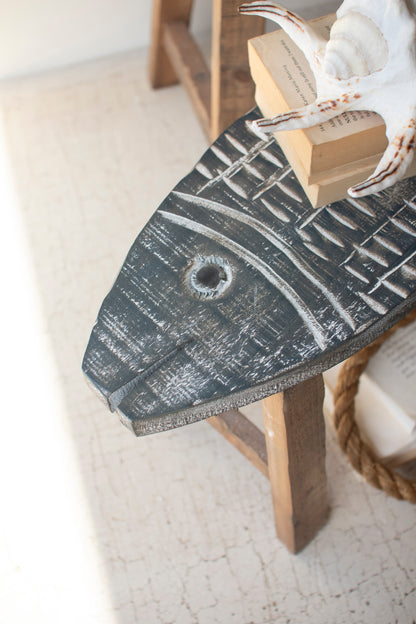 Wooden Fish Stools - Coastal Decor
