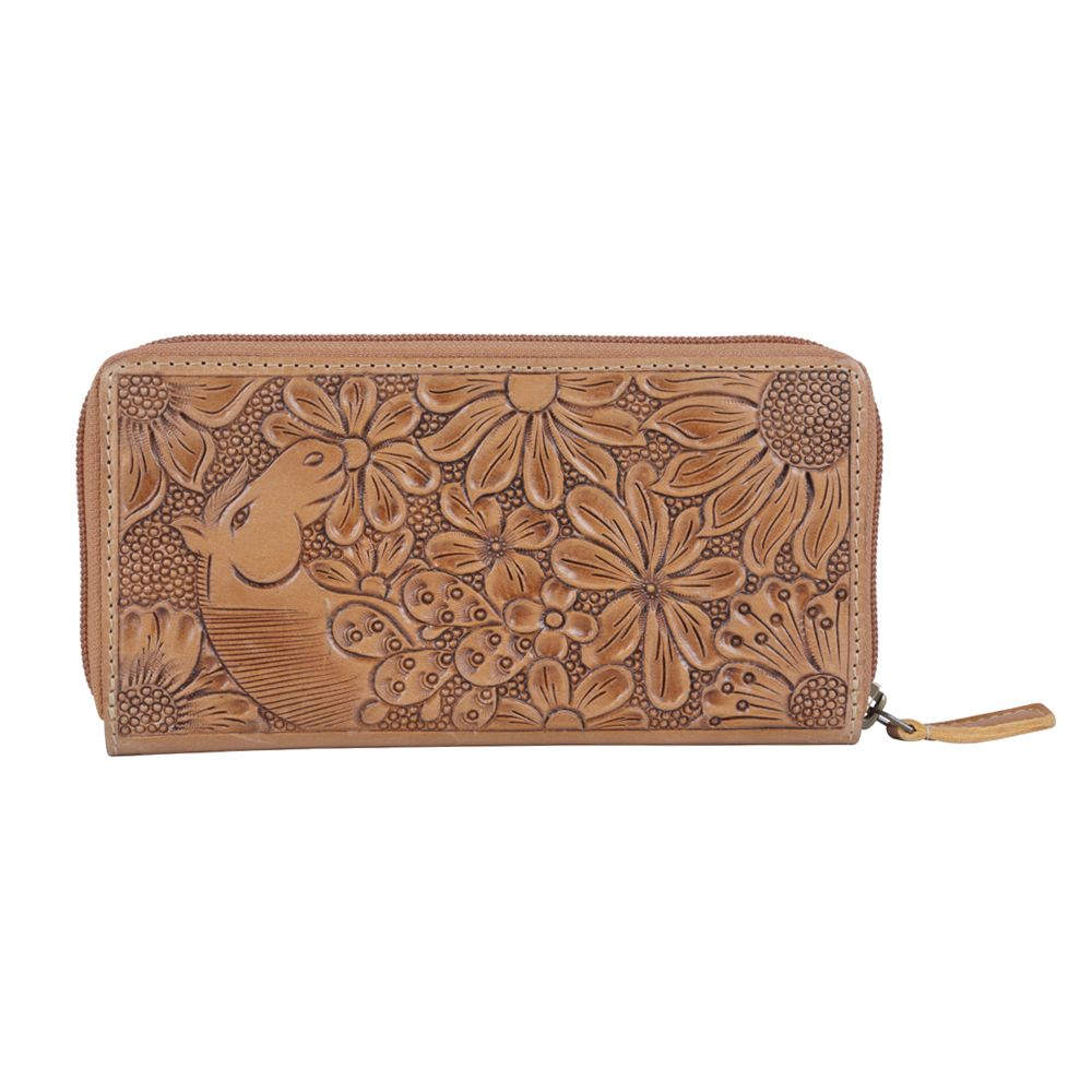 Leal Embossed Leather Wallet