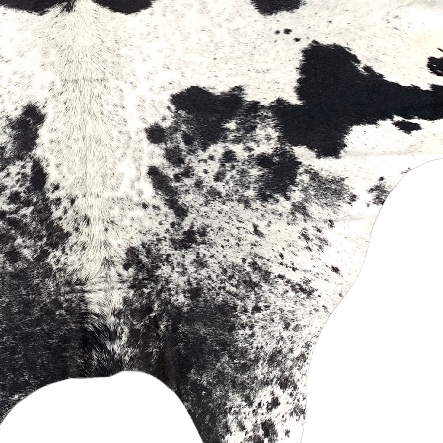 Black and White Cowhide Rug, Salt and Pepper