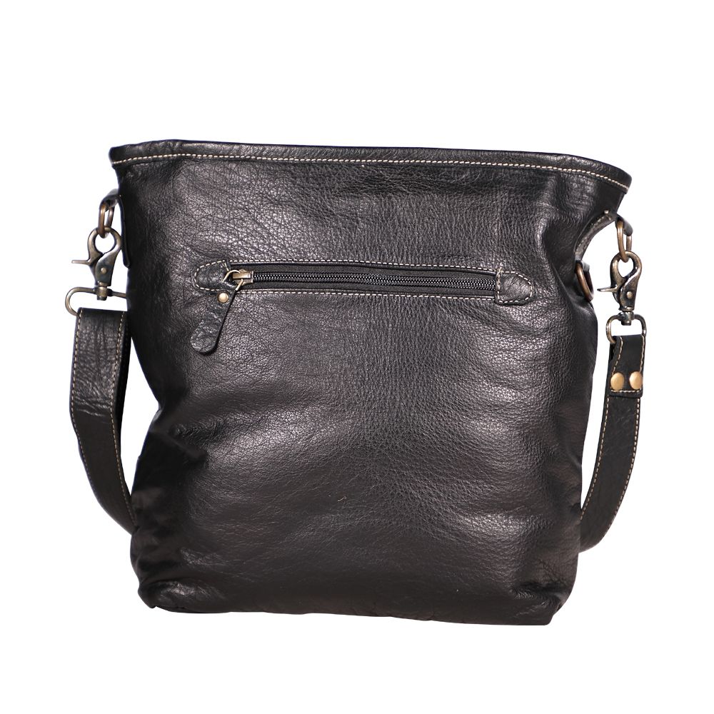 Robust Black Leather Bag by Myra Bag