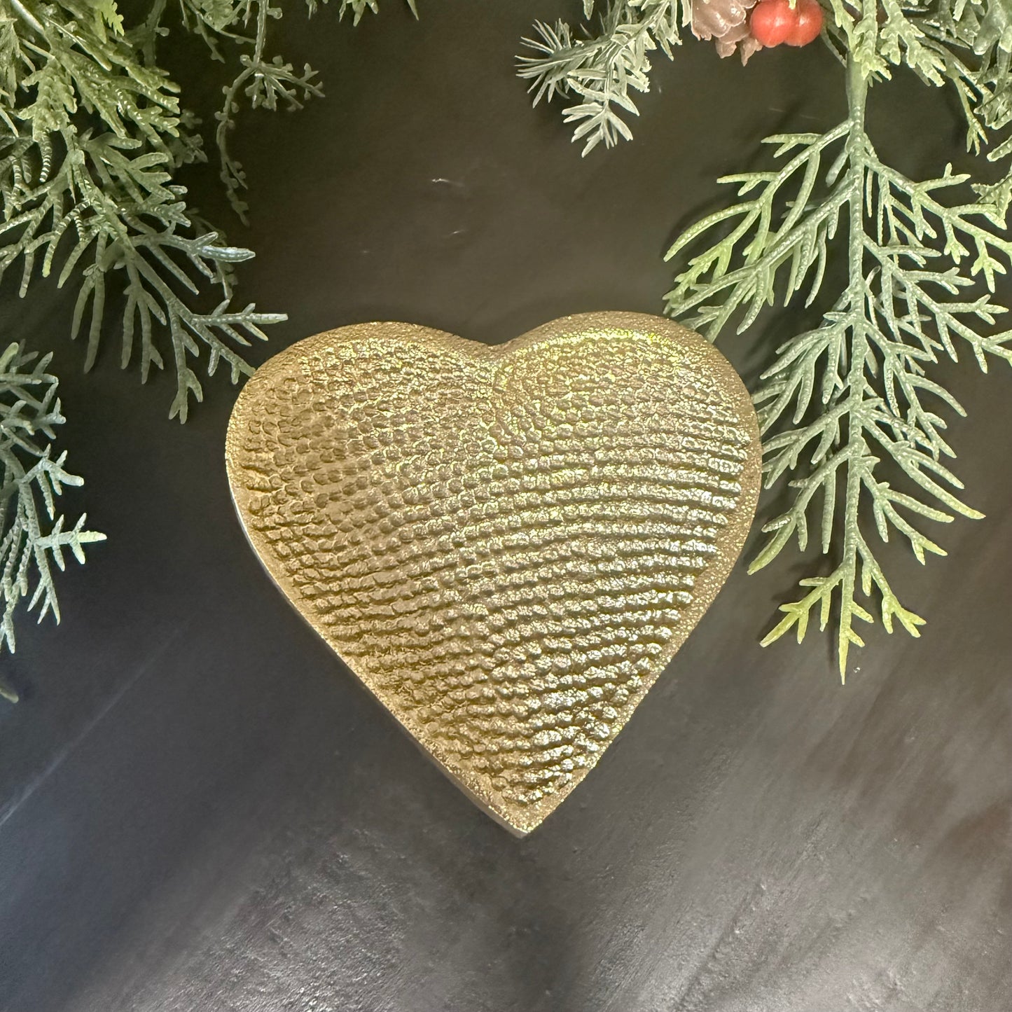 Textured Gold Heart Dish
