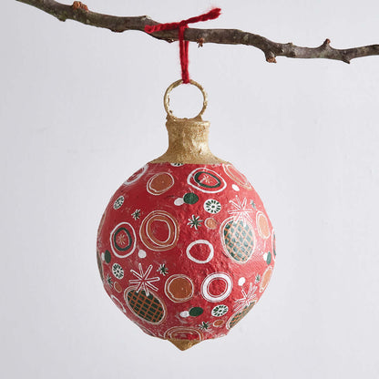 Jumbo Christmas Paper Mache Ornament