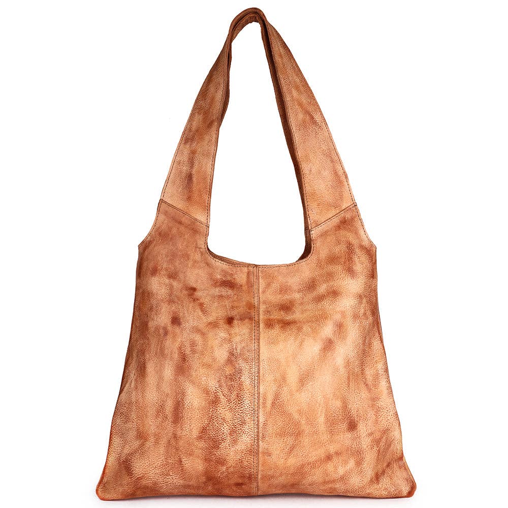 Hobo Genuine Leather Handbag - Caramel