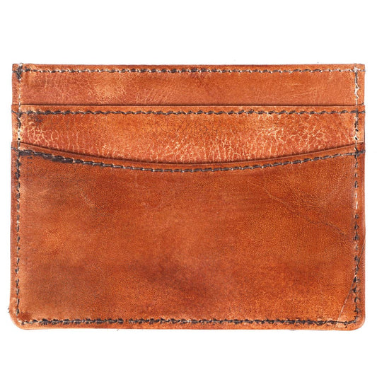 Card Holder Genuine Leather - Cognac