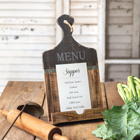 Wood Menu Holder