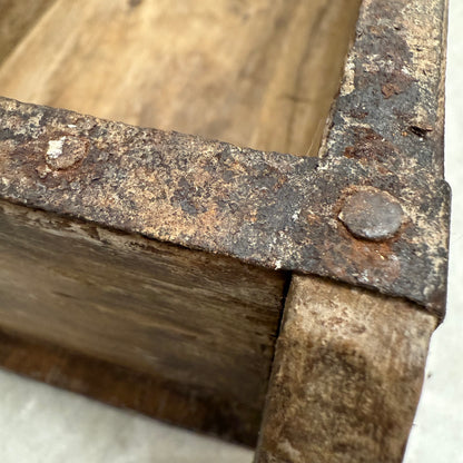 Antique Brick Mold – Plain Rustic Wooden Box