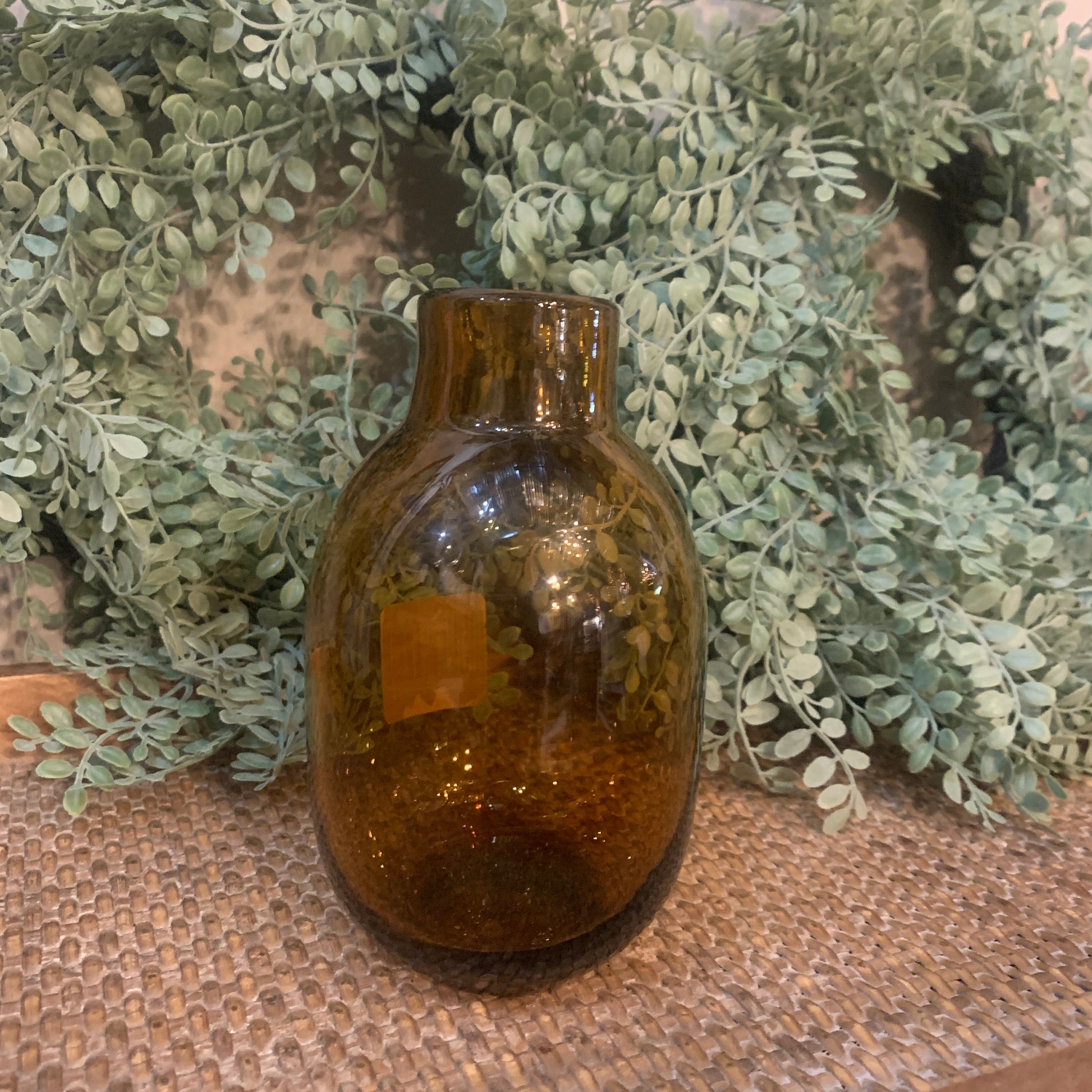modern rustic amber bottle  - vintage style bottle