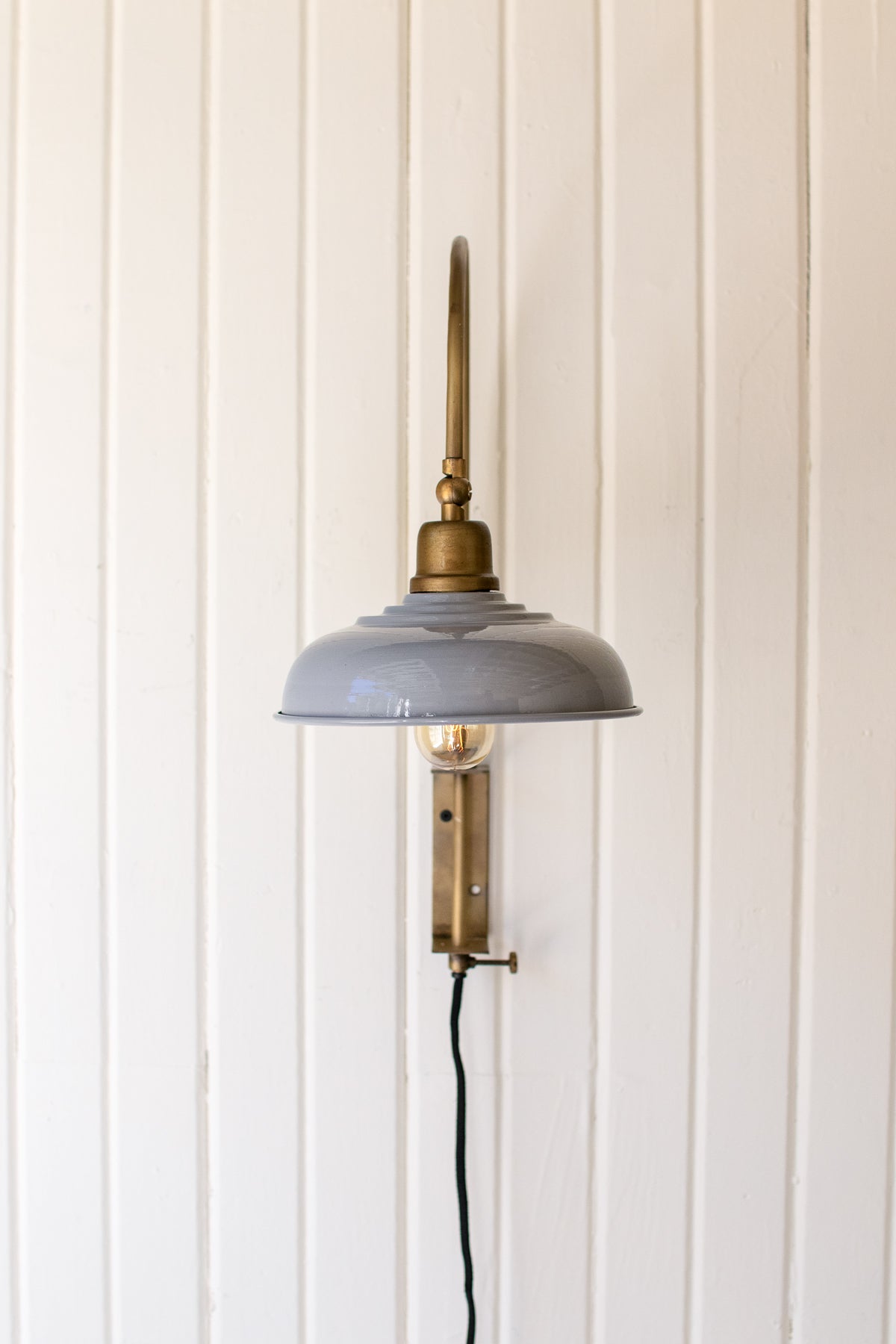 Grey Enamel Shade Wall Sconce