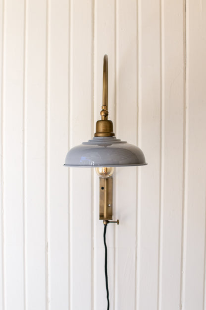Grey Enamel Shade Wall Sconce