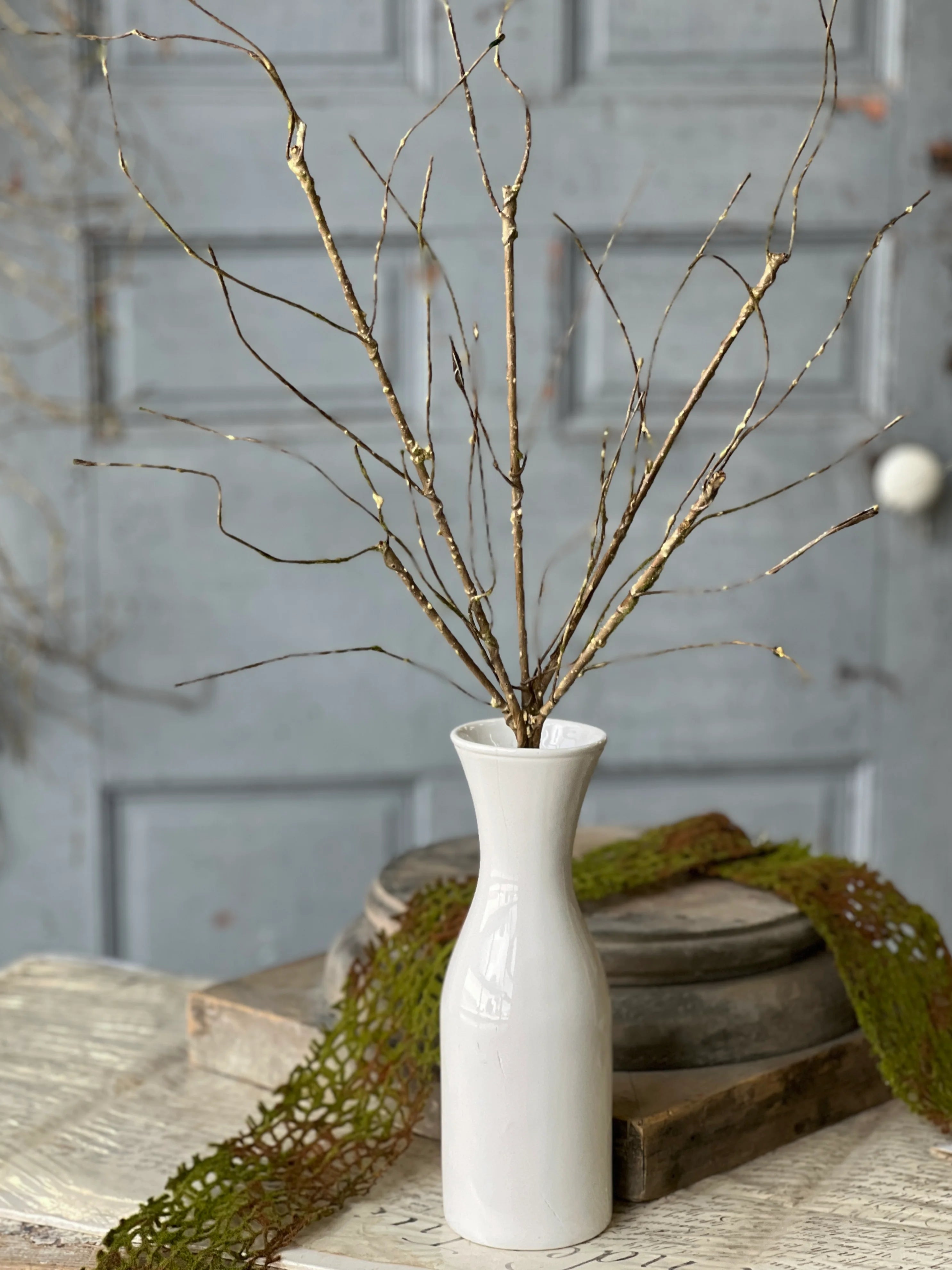 rustic floral accent - faux wood branch