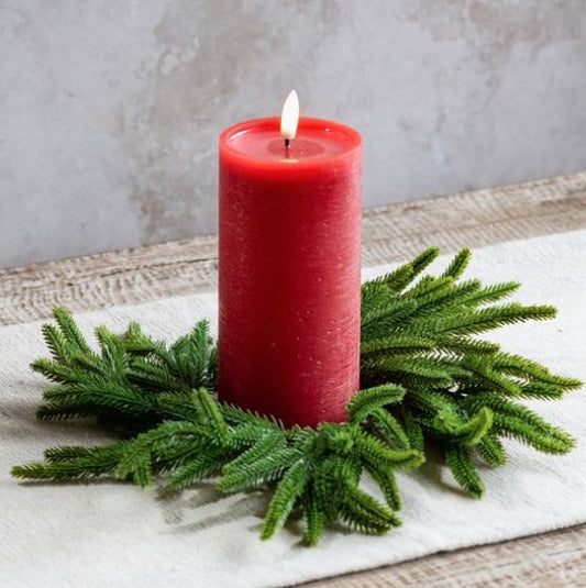 Norfolk Pine Candle Ring 6.5"